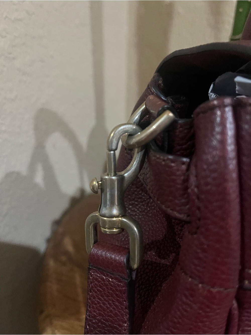 MULBERRY SMALL BURGUNDY BAYSWATER SATCHEL CROSSBODY BAG - Picture 5 of 14